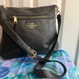 Coach Black Leather Crossbody Bag